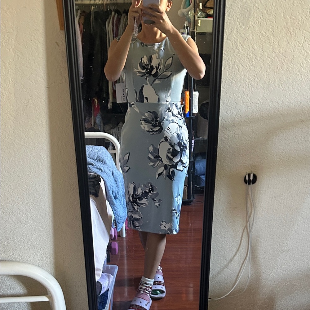 NWT Enfocus Studio Floral Midi Business Bodycon Dress